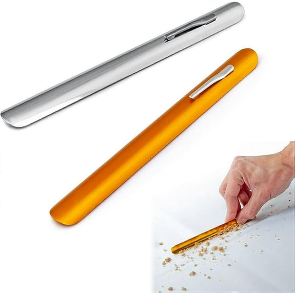 Pieces Curved Manual Crumb Picker, Stainless Steel Table Crumb Picker, Crumb Collector for Restaurants and Waiters (Gold, Silver)
