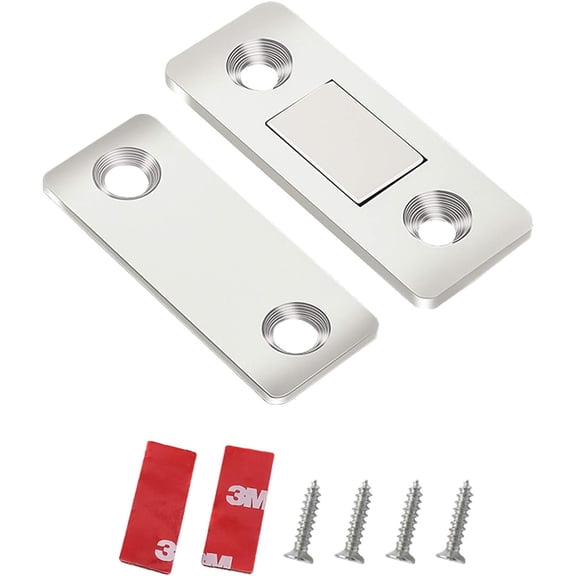 Pieces Furniture Door Magnet, Ultra Thin Magnetic Latch, Self-Adhesive Cabinet Magnet for Cupboards, Drawers, Window Closers