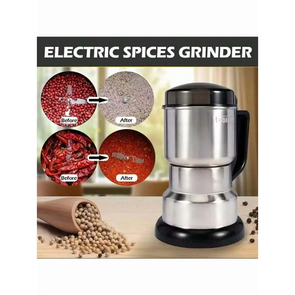 Pieces High Power Grinder, Stainless Steel Small Home Grain Mill, Kitchen Cooking Wall Crusher, 110-130V US Plug, No Battery Required, Ideal Holiday Gifts