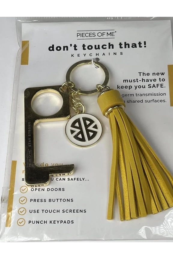 Don't Touch That! Keychains Yellow
