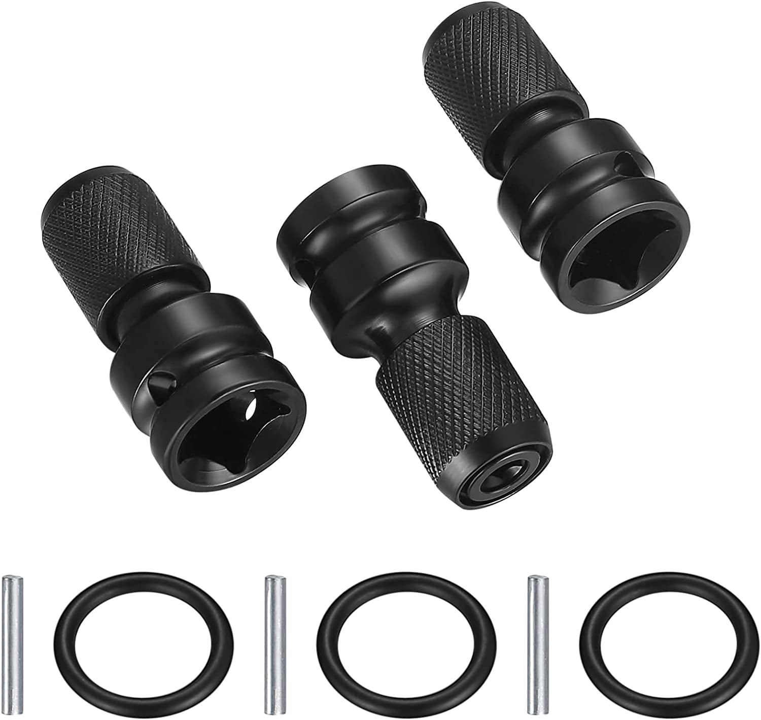 Pieces Socket Adapters 1/2" Square to 1/4" Hex, Quick Release Chuck