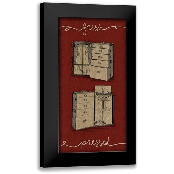 Pied Piper Creative 9x14 Black Modern Framed Museum Art Print Titled - Pressed II