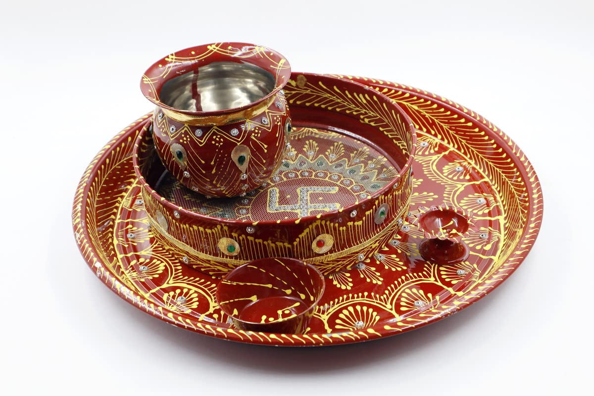Poja Lota Kalash In Rame Per Puja Indù - 250 Ml - Accessorio Per Karwa Chauth, Diwali E Rituali - 2