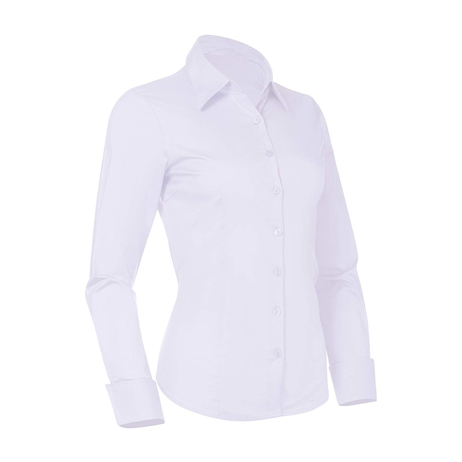 Pier 17 Button Down Shirts for Women, Fitted Long Sleeve Tailored Shirt  Blouse (3XL Plus Size, White) - Walmart.com