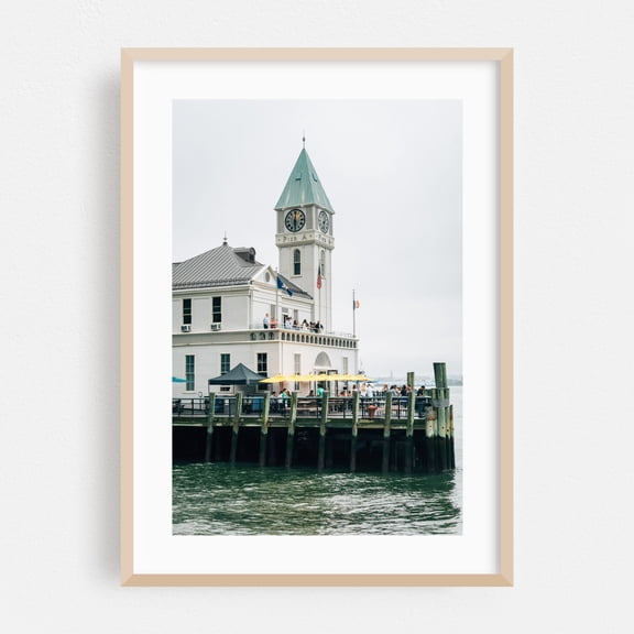 Pier A Harbor House 01 - Manhattan New York Photography Harbor Architecture Skyline Boat City Oak Framed Wall Art Print 5 x 7 inches
