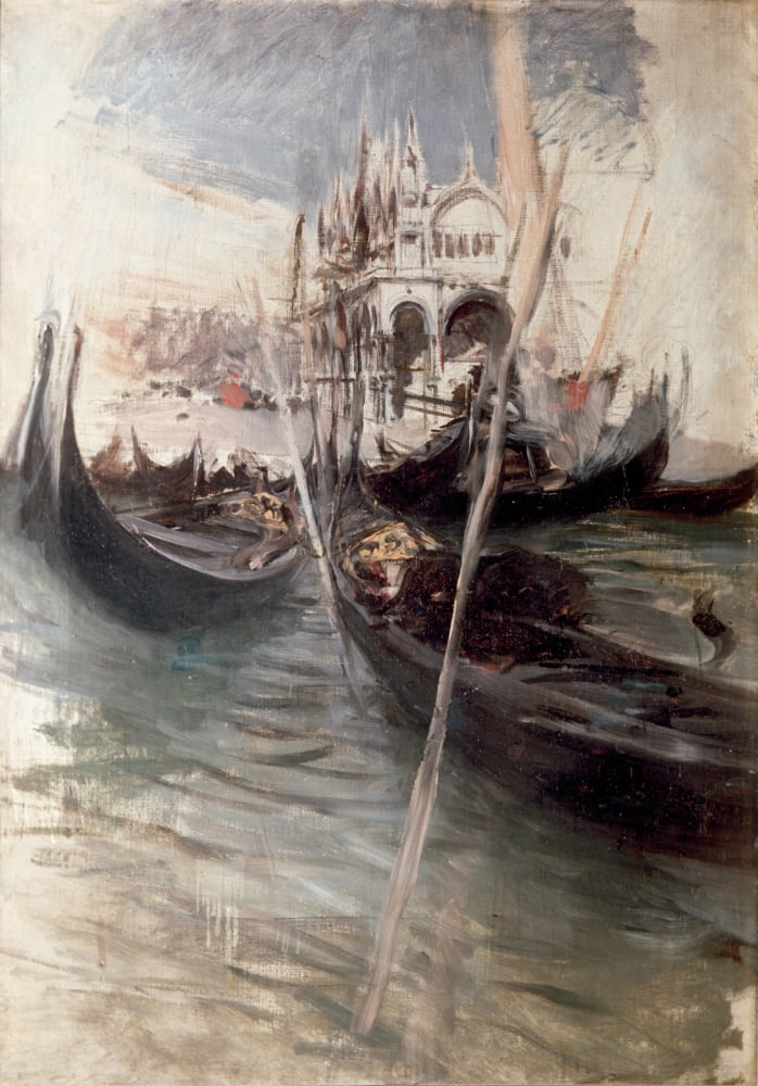 Pier And Saint Marc In Venice (Il Molo E San Marco A Venezia) Canvas Art - (18 x 24)