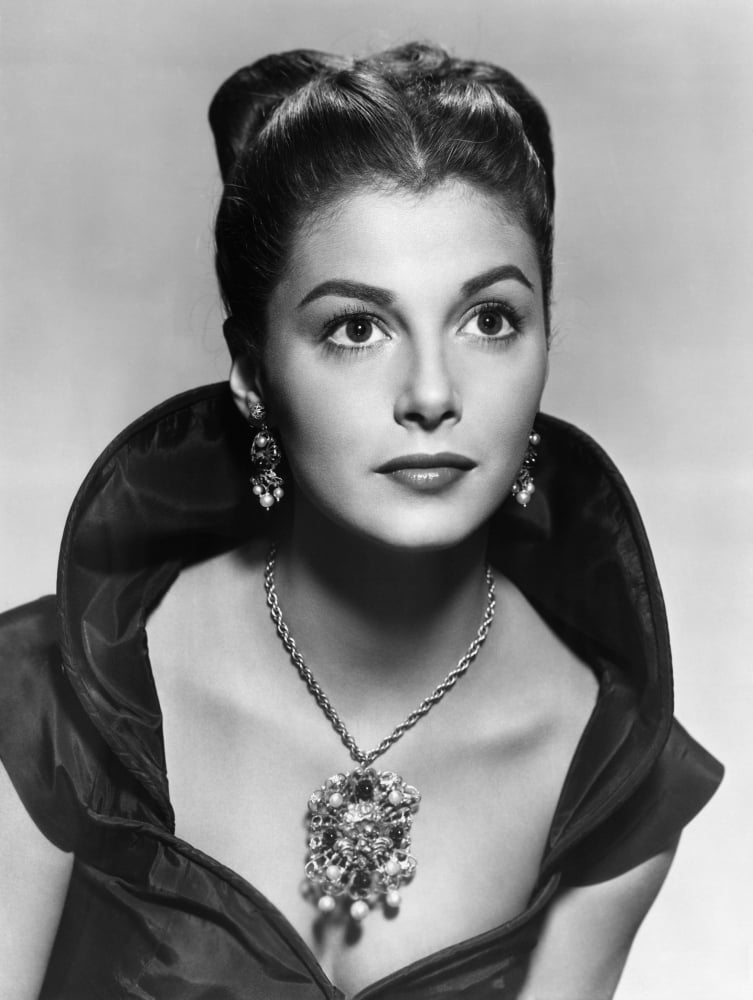 Pier Angeli Wearing Jewelry From The House Of Joseff Featured In The Silver Chalice Canvas Art - (16 x 20)