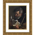 thumbnail image 1 of Pier Francesco Mola 14x18 Gold Ornate Wood Frame and Double Matted Museum Art Print Titled - Saint Joseph Reading a Book and Holding a Flowering Staff, 1 of 4