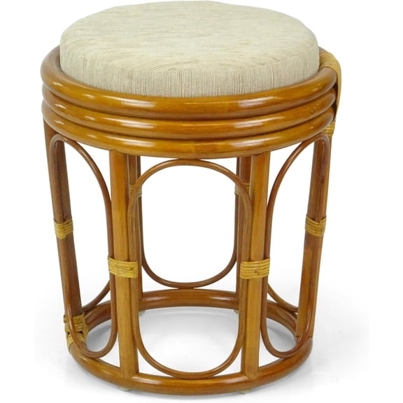 Handmade Rattan Wicker Vanity Bedroom Stool
