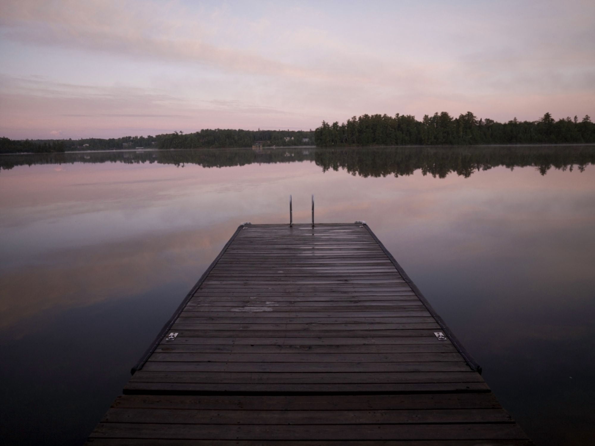 Pier Lake Of The Woods Ontario Canada Canvas Art - Keith Levit Design Pics (18 x 13)