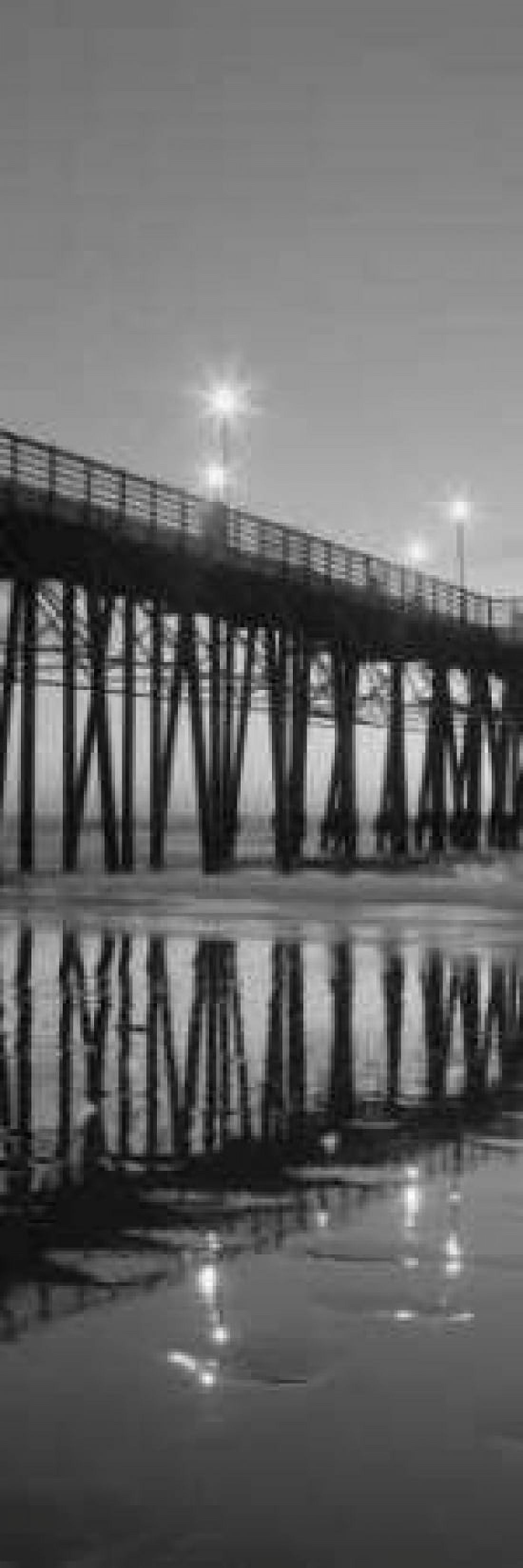 Pier Night Panel II Canvas Art - Lee Peterson (12 x 36)