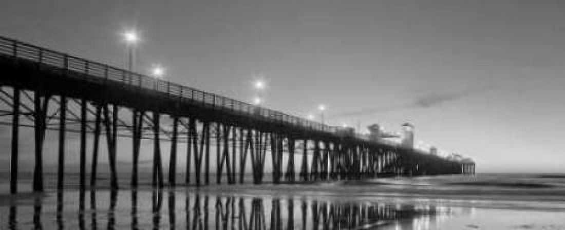 Pier Night Panorama II Canvas Art - Lee Peterson (10 x 20)