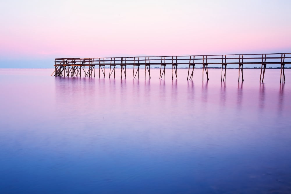 Pier On Lake Winnipeg Matlock Manitoba Canvas Art - Ken Gillespie Design Pics (34 x 22)