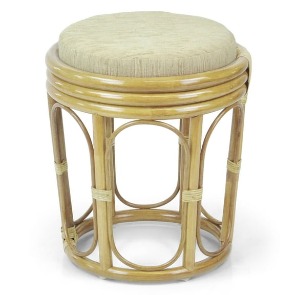 Pier Stool Plant Stand ECO Natural Rattan Wicker Handmade Design, Natural