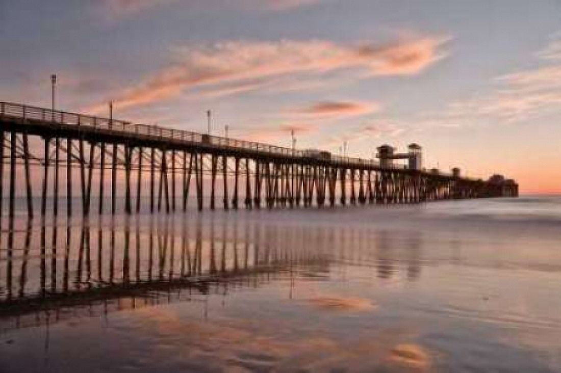 Pier Sunset I Canvas Art - Lee Peterson (12 x 18)