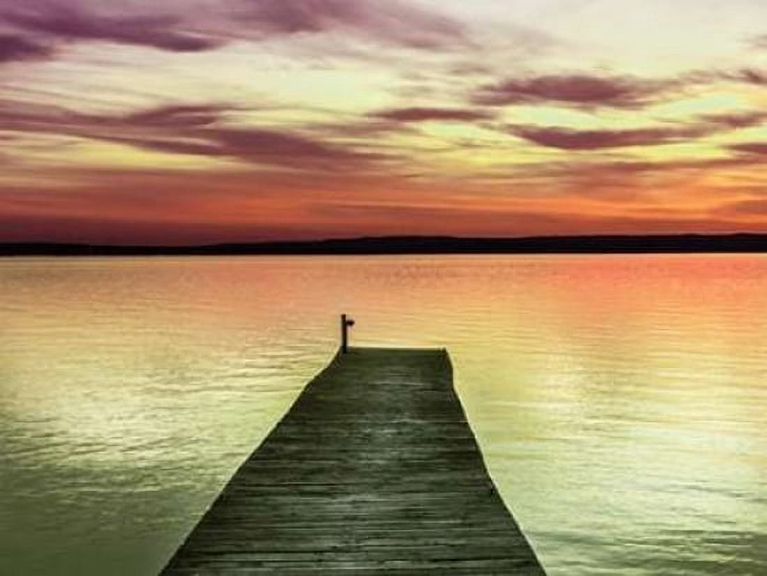 Pier & Sunset II Canvas Art - Jim Christensen (18 x 24)