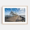 thumbnail image 1 of Pier at Waterfront Park, Charleston - Charleston South Carolina Photography Boardwalk Seaside Coastal Water Architecture Maritime Oak Framed Wall Art Print 12 x 18 inches, 1 of 6
