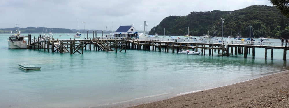 Pier at Russell Northland Region North Island New Zealand Canvas Art - Panoramic Images (6 x 15)