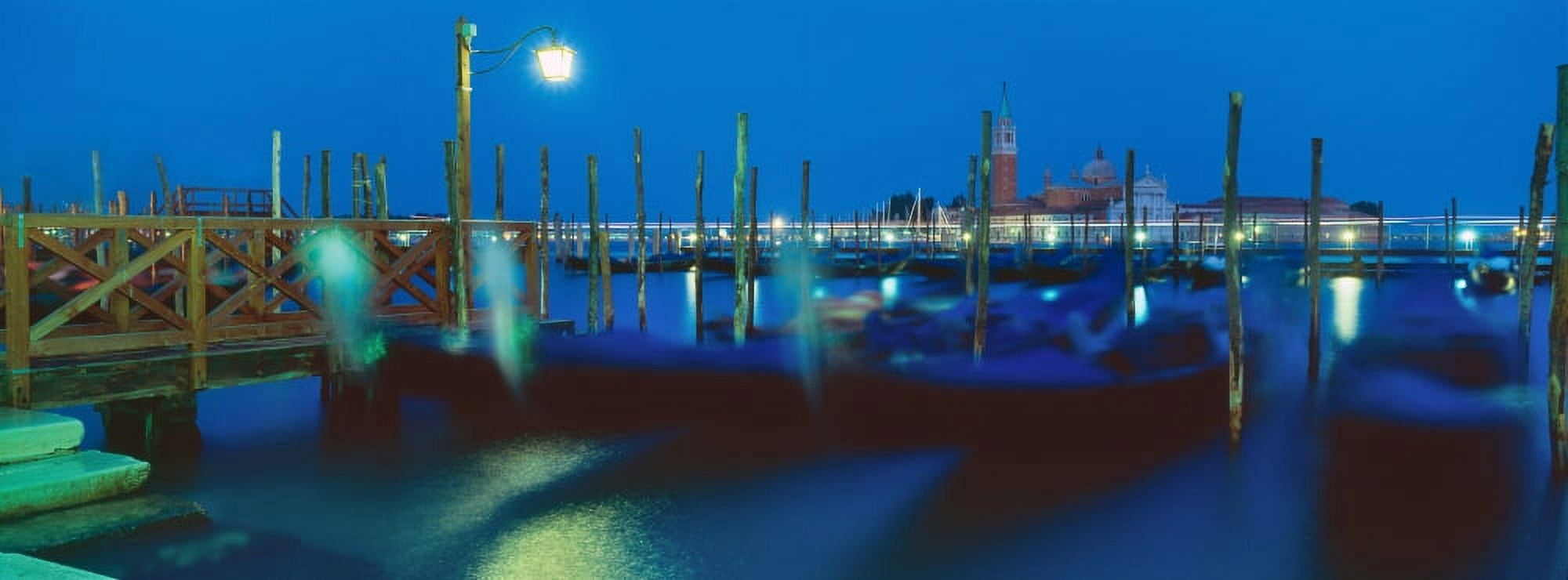Pier at a dock Venice Veneto Italy Canvas Art - Panoramic Images (27 x 9)
