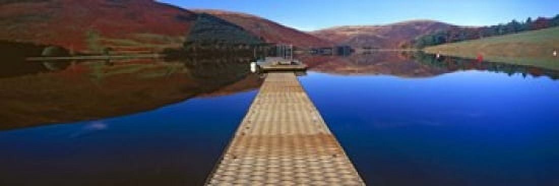 Pier at a lake St Marys Loch Scottish Borders Scotland Canvas Art - Panoramic Images (18 x 6)
