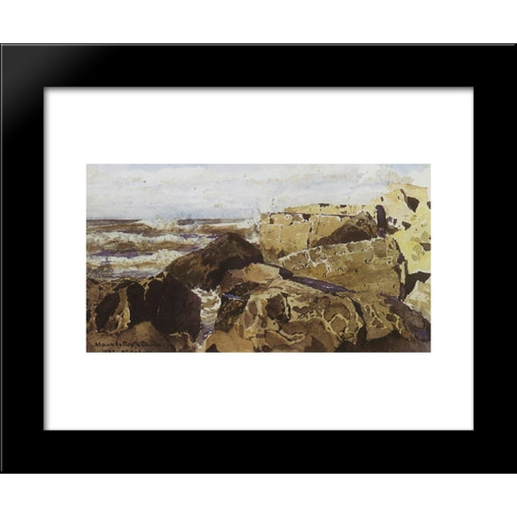 Pier in Port Said 20x24 Framed Art Print by Polenov, Vasily