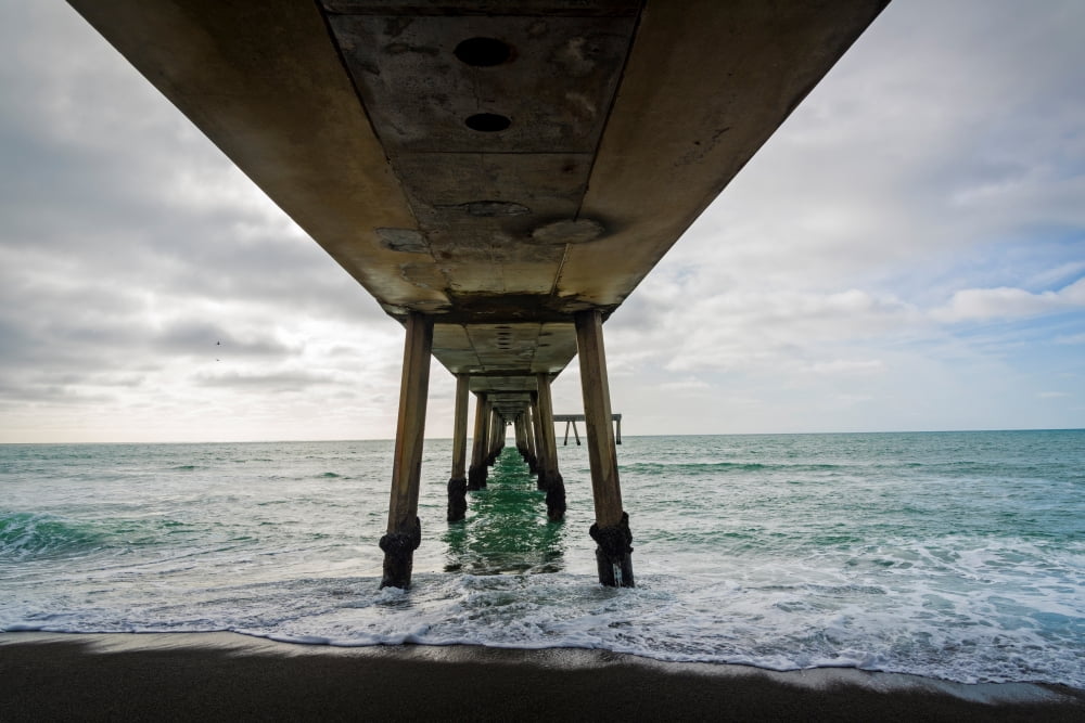 Pier in the Pacific ocean Pacifica Pier Pacifica San Mateo County California USA Canvas Art - Panoramic Images (24 x 36)