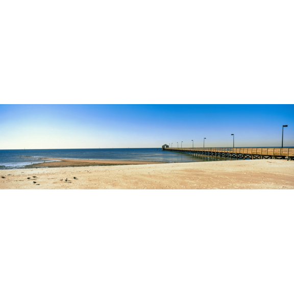 Pier in the sea Biloxi Mississippi USA Canvas Art - Panoramic Images (27 x 9)