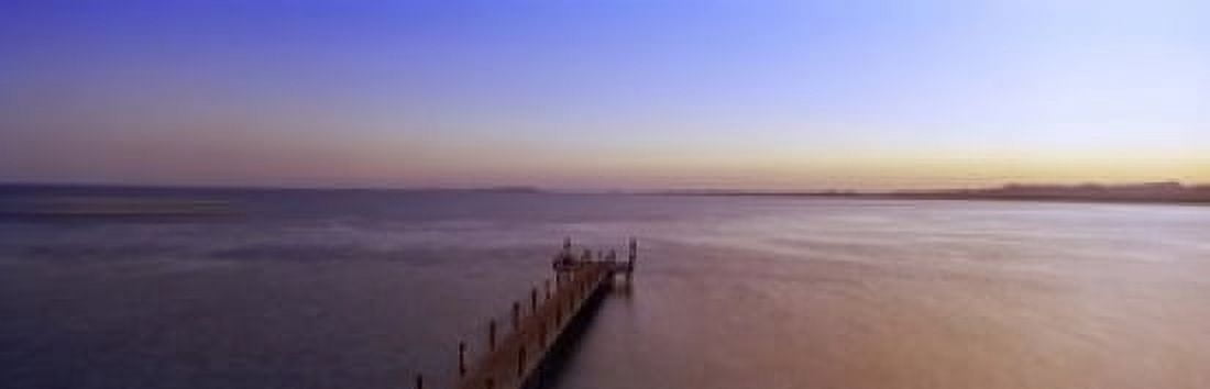 Pier in the sea Ras Um Sid Sharm al-Sheikh Sinai Peninsula Egypt Canvas Art - Panoramic Images (18 x 6)