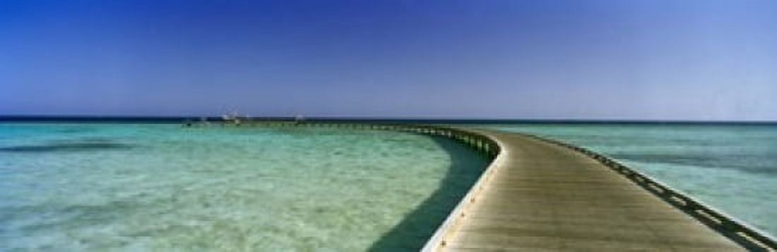 Pier in the sea Soma Bay Hurghada Egypt Canvas Art - Panoramic Images (18 x 6)