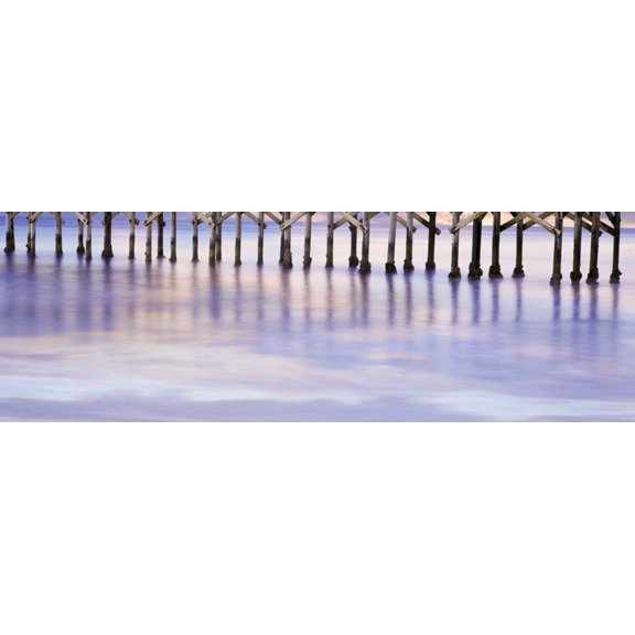 Pier on beach, Gaviota State Beach, Santa Barbara County, California, USA Poster Print (27 x 9)