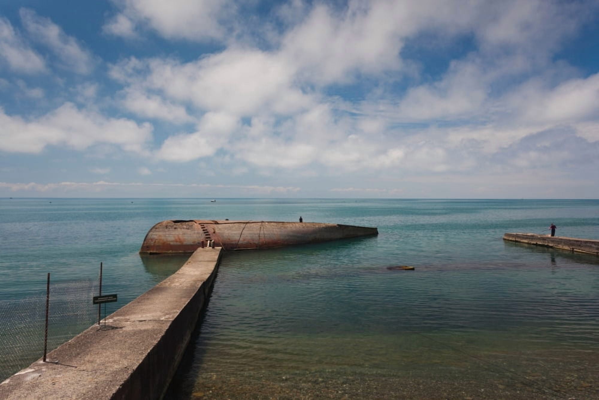 Pier on the beach Lighthouse Beach Sochi Black Sea Coast Krasnodar Krai Russia Canvas Art - Panoramic Images (36 x 12)