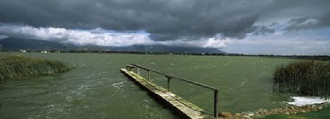 Pier on the lake Zeekoevlei Lake Cape Town Western Cape Province South Africa Canvas Art - Panoramic Images (18 x 7)