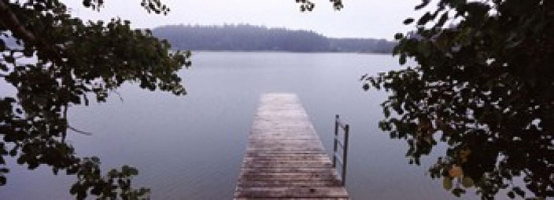 Pier over a lake Forggensee Lake Oberallgau Allgau Bavaria Germany Canvas Art - Panoramic Images (18 x 7)