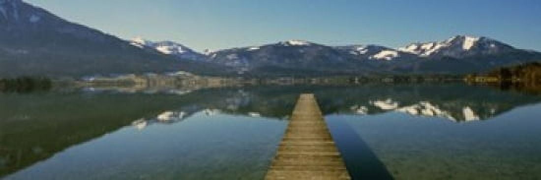 Pier over on a lake Wolfgangsee St Wolfgang Salzkammergut Upper Austria Austria Canvas Art - Panoramic Images (18 x 6)