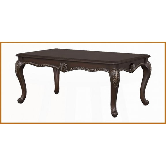 Pierce Cherry Finish Living Room Coffee Table - 15 Floor Gap, 70lbs Weight Limit, Easy Assembly & Classic Style