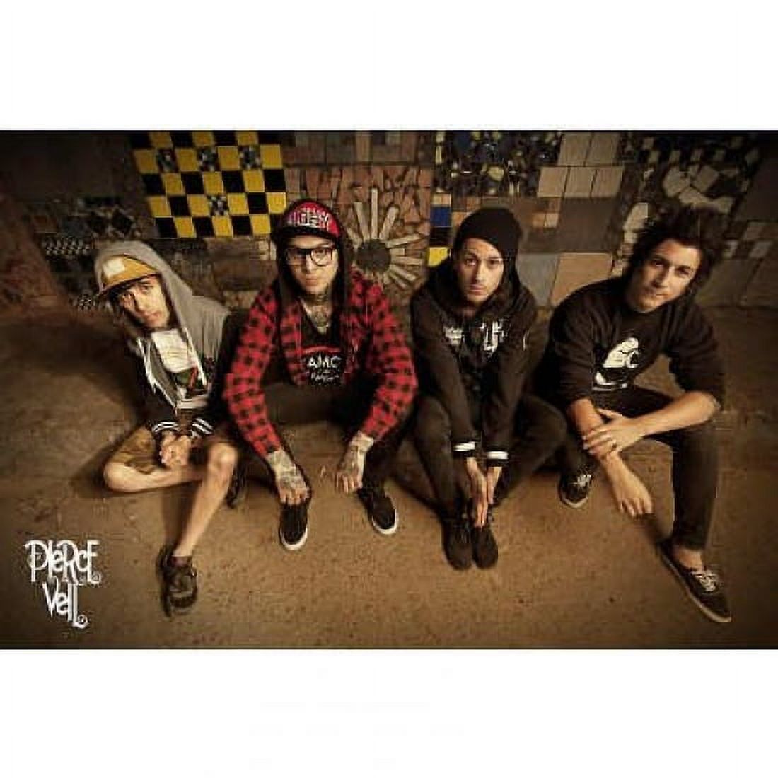 Pierce The Veil Sitting Group Sitting Poster (36 x 24)