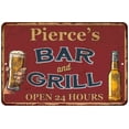 thumbnail image 1 of Pierce's Red Bar and Grill Rustic Sign Decor 8x12 108120045544, 1 of 1