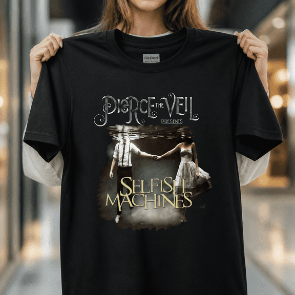 Pierce the Veil Selfish Machines Post Hardcore Album Graphic Unisex T-Shirt, S- 5XL