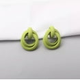 thumbnail image 1 of Pierced green painted loose knot earrings, 1 of 1