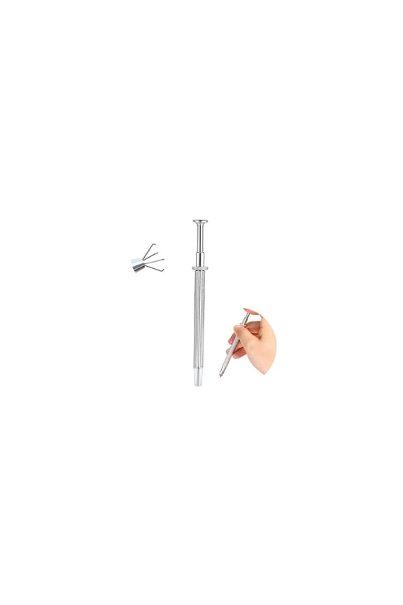 Piercing Ball Grabber, Flat Back Earrings Piercing Guide Needle Tool, Surgical Steel Internally Threaded Push Pin External Thread Assistant Body Piercing Kit for Ear Nose Lip Tool 16G 18G