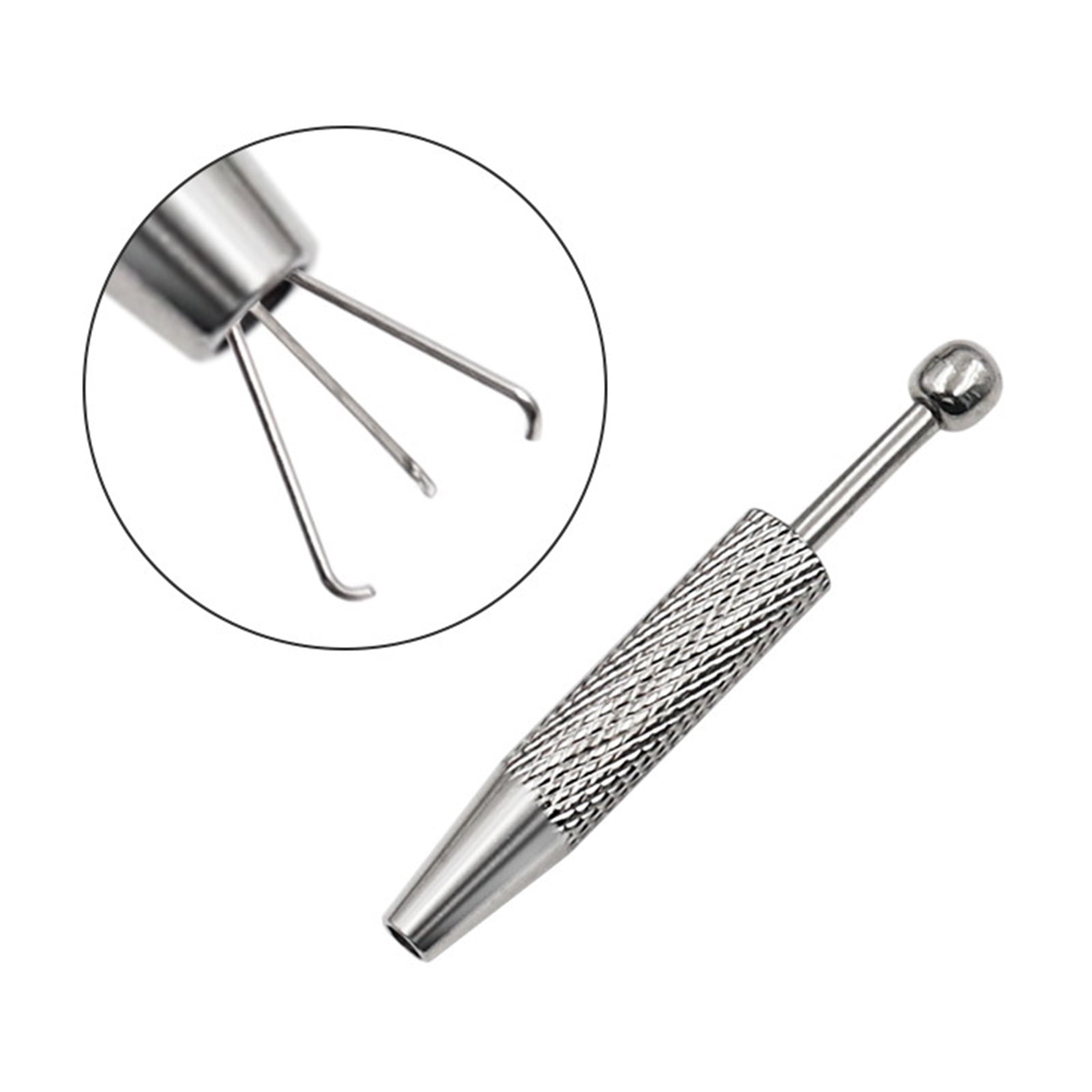 piercing ball screw tool Jewelry Prong Tweezer, 3pcs Piercing Ball Grabber  Professional Alloy 4 Prongs Rhinestone Beads Holder Tweezers Pick Up Tool