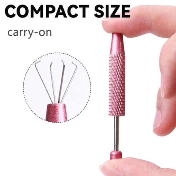4 Claw Piercing Ball Grabber Tool, Jewelry Bead Pickup Holder for Small Parts, Pink