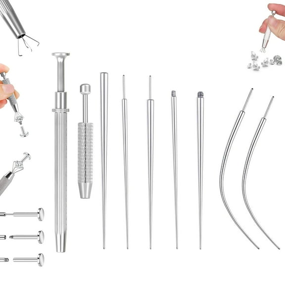 Piercing Taper Ball Grabber Tool for Changing Jewelry -Flat Back Earrings Applicator Tool,Body Piercing Kit for Ear Nose Lip