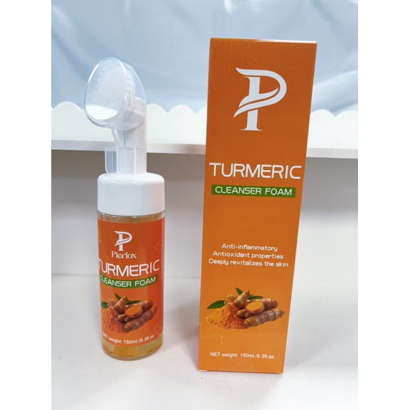 Pierlox Turmeric Facial Foam cleanser 150 ml, Deep cleansing of facial skin
