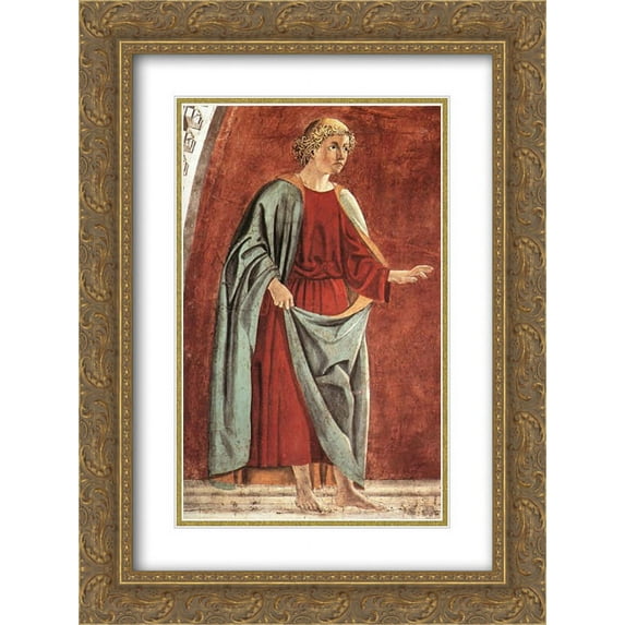 Piero della Francesca 2x Matted 18x24 Gold Ornate Framed Art Print 'Prophet'