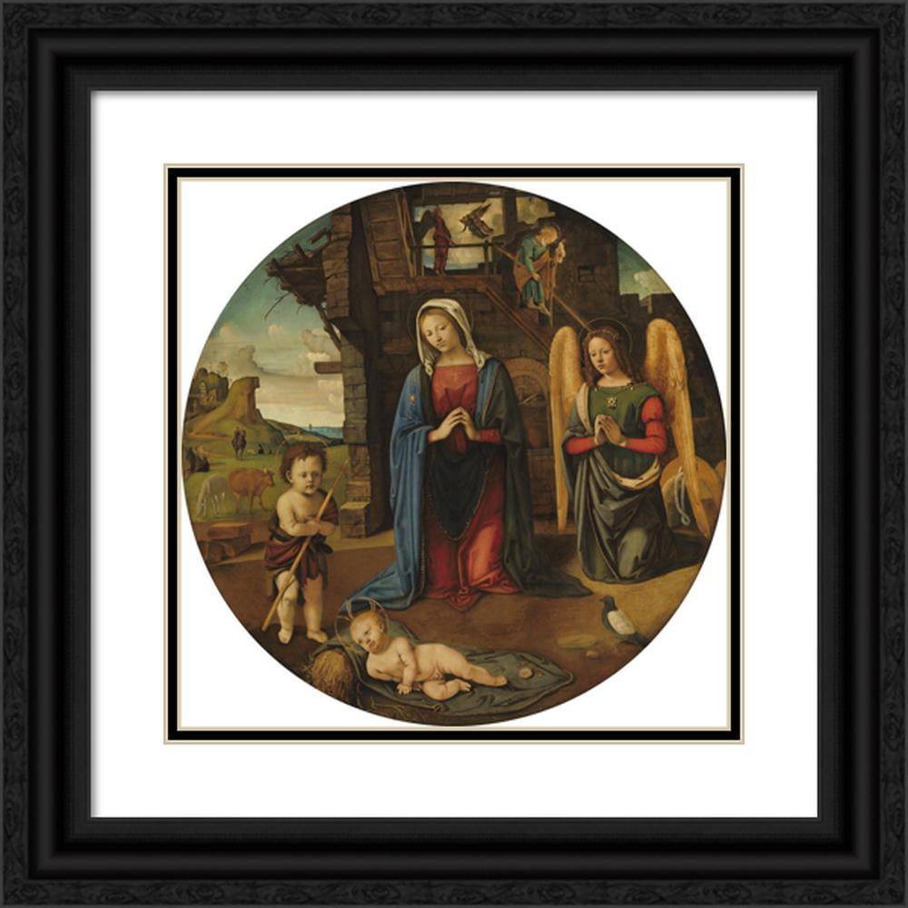 Piero di Cosimo 12x12 Black Modern Framed Museum Art Print Titled - The  Nativity with the Infant Saint John (C. 1495-1505) - Walmart.com, image size:1000x1000