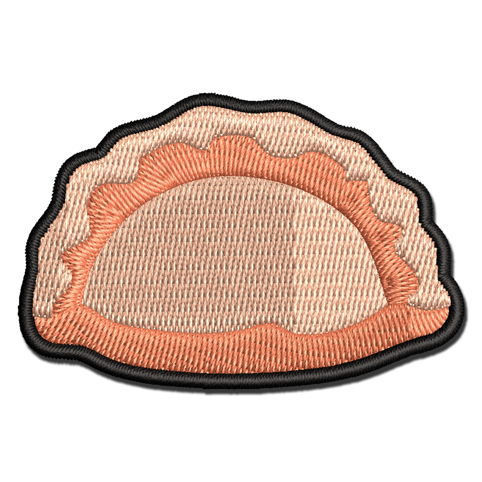 Pierogi Delicious Dumpling Applique Multi-Color Embroidered Iron-On Patch - 3.5 Inch Large