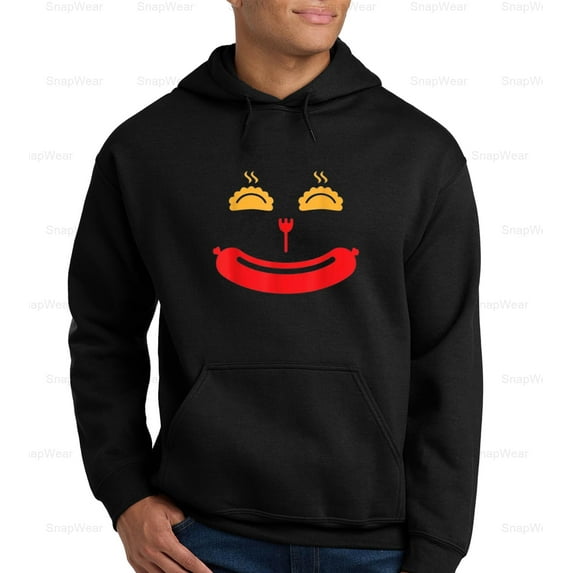 Pierogi Kielbasa Polish Food Funny Smiling Sausage Face Poland T-Shirt, SW, Hoodie Unisex, up to 5XL