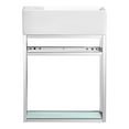 thumbnail image 1 of Pierre 19.5 Single, Open Shelf, Chrome Metal Frame Bathroom Vanity, 1 of 11