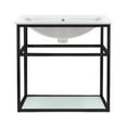 thumbnail image 1 of Swiss Madison SM-BV552 Pierre 23-5/8" High Wall Mounted Console Sink Set - Black, 1 of 13
